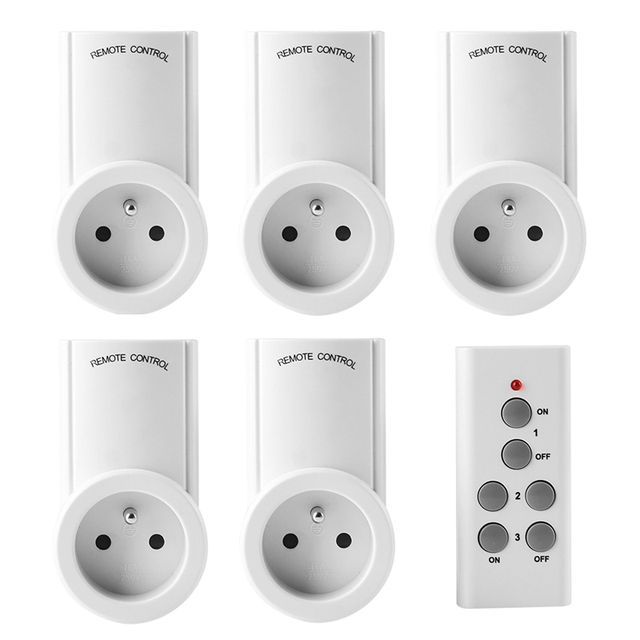 RF433.92MHz Wireless Smart Socket France Standard Remote Control Outlet Set