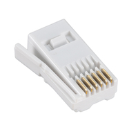 UK BS Standard BT Plug RJ11 RJ12 Connecteur Modulaire Cat3 6P2C 6P4C 6P6C Cuivre Pur Plaqué Or Câble Téléphonique Pièces