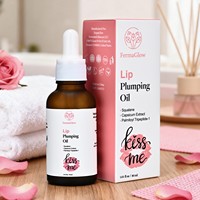 Huile à lèvres hydratante repulpante au squalane fermenté et au Capsicum Palmitoyl Tripeptide-1, anti-gerçures, adoucissante, lissante et brillante