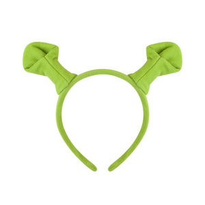 <strong>Halloween</strong> Shrek Green Qizai Hair Cave <strong>Headband</strong> for Kids Cross-Border Performance Dress-Up Dance Props - Product Image 4