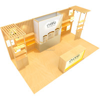 Stand de Exhibición con Marco de Aluminio para Ferias Comerciales, con Fondo Gráfico y Caja de Luz LED para Exhibición en Stands de Ferias