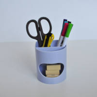 Pot de rangement multi-compartiments Deli pour bureau, grande capacité, pour stylos et pinceaux cosmétiques, en plastique étanche