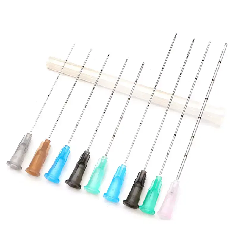 Blunt Tip Micro Cannula Filler Injection 18g 21g 22g 23g 25g 27g 30g Blunt Tip Micro Cannula For Dermal Filler