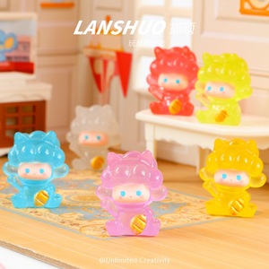 Figura de resina de dibujos animados Lanshuo, miniatura 3D, modelo de juguete, adornos decorativos para escritorio, regalo coleccionable - Product Image 2
