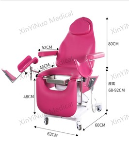 XinYiNuo Hôpital Médical Clinique Rose <span class=keywords><strong>Chaise</strong></span> D'examen Gynécologique 3 Moteurs <span class=keywords><strong>Chaise</strong></span> Gynécologique Électrique Lit Esthétique - Product Image 5