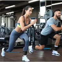Conjunto de bandas de resistencia para correas de tobillo, banda elástica para Fitness, equipo de gimnasio para hombre y mujer, barra de entrenamiento para ejercicios de Culturismo