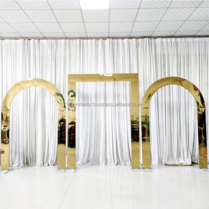 FURUN Juego de decoración de puerta de boda de arco 2D de tres piezas Acero inoxidable Oro Plata para ceremonias de fiesta Bodas Suministros de metal - Product Image 5