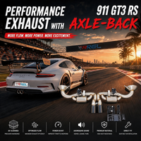 Système d'échappement Catback à soupapes, tuyau droit en acier inoxydable SS304, style course, pour Porsche 911 992 GT3 RS 4.0L
