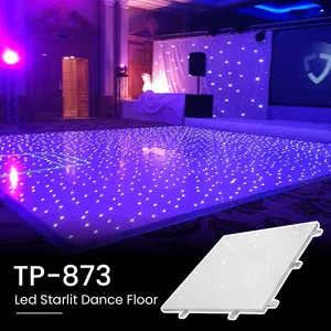 white portable dance floor panels wedding outdoors waterproof pro led light dance floor