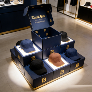 Wholesale <strong>Boxes</strong> for Baseball Caps Digital Printing Cap Packaging <strong>Hat</strong> Mailing Box With Logo - Product Image 4