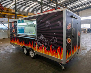 รถพ่วงลายจุดอาหารข้างถนนอาหารสแน็คบาร์รถพ่วงเคลื่อนที่ - Product Image 2