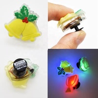 Décorations lumineuses pour chaussures d'enfant, accessoires de chaussures LED, 100 pièces/sac, vente en gros d'usine, plastique noir PVC