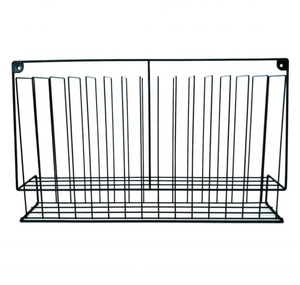 Moderno Estante de Almacenamiento de Cajas de Tinte para Cabello de Salón, de Metal con Recubrimiento de Polvo Negro, con Ranuras de Alambre para Montaje en Pared - Product Image 3