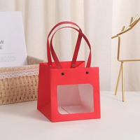 Sac cadeau miniature en papier kraft personnalisé de luxe avec logo imprimé à la machine, blanc, brun, rose, sac de shopping en papier artisanal avec accessoires en ruban