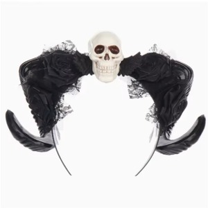 Hot Selling Women's Halloween Horror Mesh <b>Fascinators</b> Party Dance Dress up Flower Headband for Women - Product Image 4