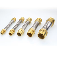 AC selang bergelombang konektor tembaga 304 Stainless Steel Air panas dingin kipas Inlet fitting pipa