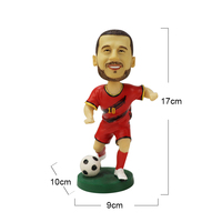 Joueur de Football Personnalisé en Résine 3D Bobble Head Poupée Jouet Figure Statue Cadeau Promotionnel Super Star Statues Fabriquées