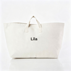 Sac fourre-tout en toile vierge écologique <span class=keywords><strong>XXL</strong></span> surdimensionné, sac de marché en coton naturel avec poignée supérieure - Product Image 1