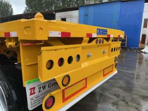 ZW 3/4 essieux 20 pieds 40 pieds lit plat semi-remorque conteneur Transport lit plat camion remorque - Product Image 6