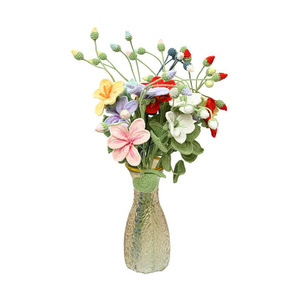Regalo unico per le vacanze <span class=keywords><strong>di</strong></span> San Valentino con fiori artificiali fatti a mano piccola <span class=keywords><strong>fragola</strong></span> aperta a tulipano all'uncinetto - Product Image 5