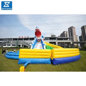 Tobogán acuático Dragon & Shark con <span class=keywords><strong>piscina</strong></span> parque infantil inflable parque acuático Gran parque comercial con tobogán acuático - Product Image 3