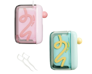 Herramienta portátil de plástico para palillo de dientes con hilo dental, caja de viaje de tamaño de tarjeta de crédito con sabor para mujeres - Product Image 1