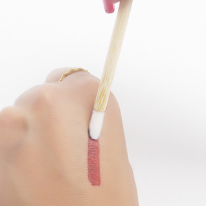 Ensemble de 6 pinceaux de maquillage en bambou, spatule cosmétique réutilisable, cuillère pour sourcils, lèvres, fard à paupières - Product Image 5