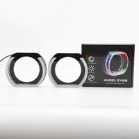 Anneaux lumineux LED multicolores en forme de U de 2,5 pouces RGBW 12V pour phares avant, décorations pour lentilles de projecteur