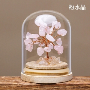 Tinh thể tự nhiên cây đồ trang trí màu vàng Cây may mắn có nhu cầu chai cuộc sống cây trang trí nhà thủ công mỹ nghệ phim hoạt hình in hình dạng hình bầu dục - Product Image 3