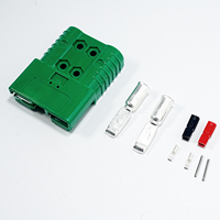 Connecteur de batterie pour chariot élévateur avec contact auxiliaire 2 broches SRE160 SBE160A 320A Rouge Compatible avec Rema