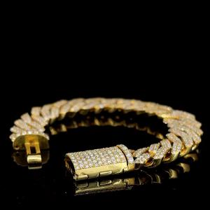 Bracelet cubain en argent sterling 925 sur mesure, style Miami Iced Out, avec moissanite VVS, 10 mm, 12 mm, 14 mm, pour homme. - Product Image 5