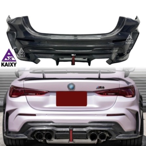 סיבי פחמן דו מגשר אחורי מפזר עבור bmw g80 g82 m3 סיבי פחמן סיבי פגוש האחורי מפצל ערכת גוף - Product Image 1