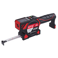 Télémètre laser BTE 120m avec ruban à mesurer numérique, outil de mesure électronique haute précision pour les constructeurs