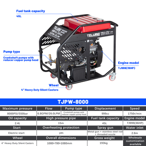 Nettoyeur haute pression à eau froide 6,8 GPM 8000 psi avec <span class=keywords><strong>moteur</strong></span> 999 cm³ pour le lavage des flottes <span class=keywords><strong>de</strong></span> véhicules miniers et des camions à benne basculante - Product Image 6