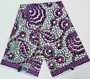 Tessuto looincly olandese originale 100% cotone organico Super Glitter oro con stampa a cera Grand African Hollandaise per ragazze - Product Image 5