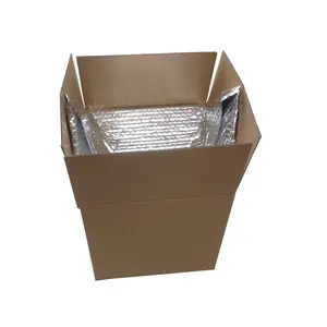 Caja térmica de aluminio aislante para enfriar burbujas, bolso aislante de alta calidad