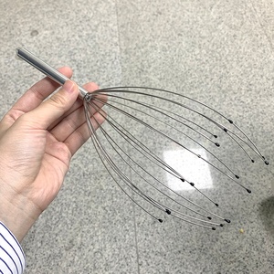 Mango personalizado Color Manual de mano de acero inoxidable cabeza masaje rascador <span class=keywords><strong>Tingler</strong></span> pelo masajeador cabeza cuero cabelludo masajeador - Product Image 6