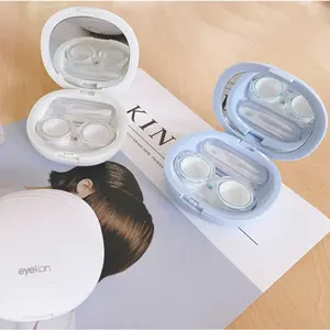 Atacado caixa de lentes de contato personalizável multi cores de alta qualidade kit de lentes de contato caixa com espelho e acessórios