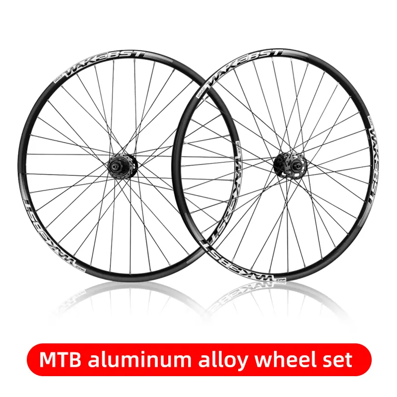 WAKE Mountain Bike Wheelset 24/26/27.5/29 Inch  Fit 7-11 Speed Cassette Aluminum Alloy Rim 32H Disc Brake MTB Wheelset