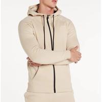 Özel yumuşak organik çikolata renk spor spor boy Hoodies erkekler beyaz tişörtü kadife eşofman seti