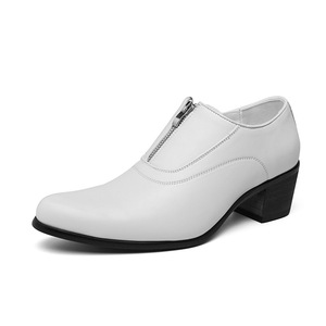 <span class=keywords><strong>Scarpe</strong></span> Formali <span class=keywords><strong>da</strong></span> <span class=keywords><strong>Uomo</strong></span> in Vera Pelle <span class=keywords><strong>con</strong></span> <span class=keywords><strong>Tacco</strong></span> <span class=keywords><strong>Alto</strong></span>, Punta Affusolata, Stile Britannico, Chiusura <span class=keywords><strong>con</strong></span> Cerniera, Suola in Gomma, Taglia 37 - Product Image 1