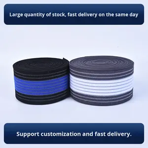 Waist Cincher <strong>Elastic</strong> Band Nylon Polyester Latex Silk Fish Ribbon 7.5cm Mixed Color Striped Velvet <strong>Woven</strong> - Product Image 2