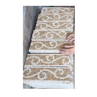 Mosaïque de marbre naturel Bordure d'art populaire bordant la taille décorative avec motif personnalisé