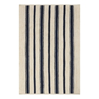 Tapis d'intérieur en jute naturelle à rayures blanches et noires tressés à la main pour salon, maison, hôtel, complexe hôtelier