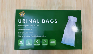 ถุงผ้าซับน้ำสำหรับผู้ชายกันรั่ว20ชิ้น/กล่องถุงปัสสาวะแบบใช้แล้วทิ้งพร้อมแผ่นดูดซับ HDPE สำหรับเดินทางฉุกเฉิน - Product Image 6