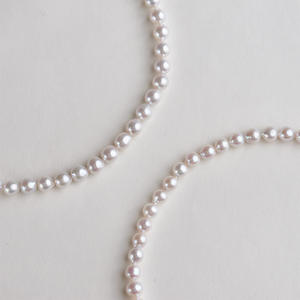 Perle d'Akoya chinoise 8-9mm brin de perle de goutte d'eau douce blanche de culture naturelle brillante - Product Image 4