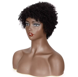 Estilo caliente Precio al por mayor Rizado Rizo corto Miel Rubio Visón Virgen Alta densidad Dreadlock 100% Cabello humano Topper Pelucas - Product Image 3