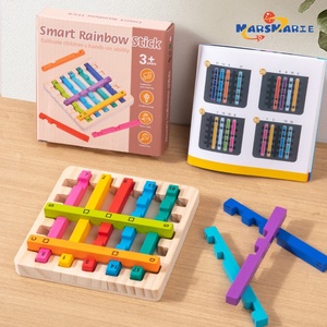 Gioco Educativo Montessori in Legno con Bastoncini Arcobaleno per Bambini, per Insegnare il Conteggio e lo Sviluppo del Pensiero Matematico - Product Image 1