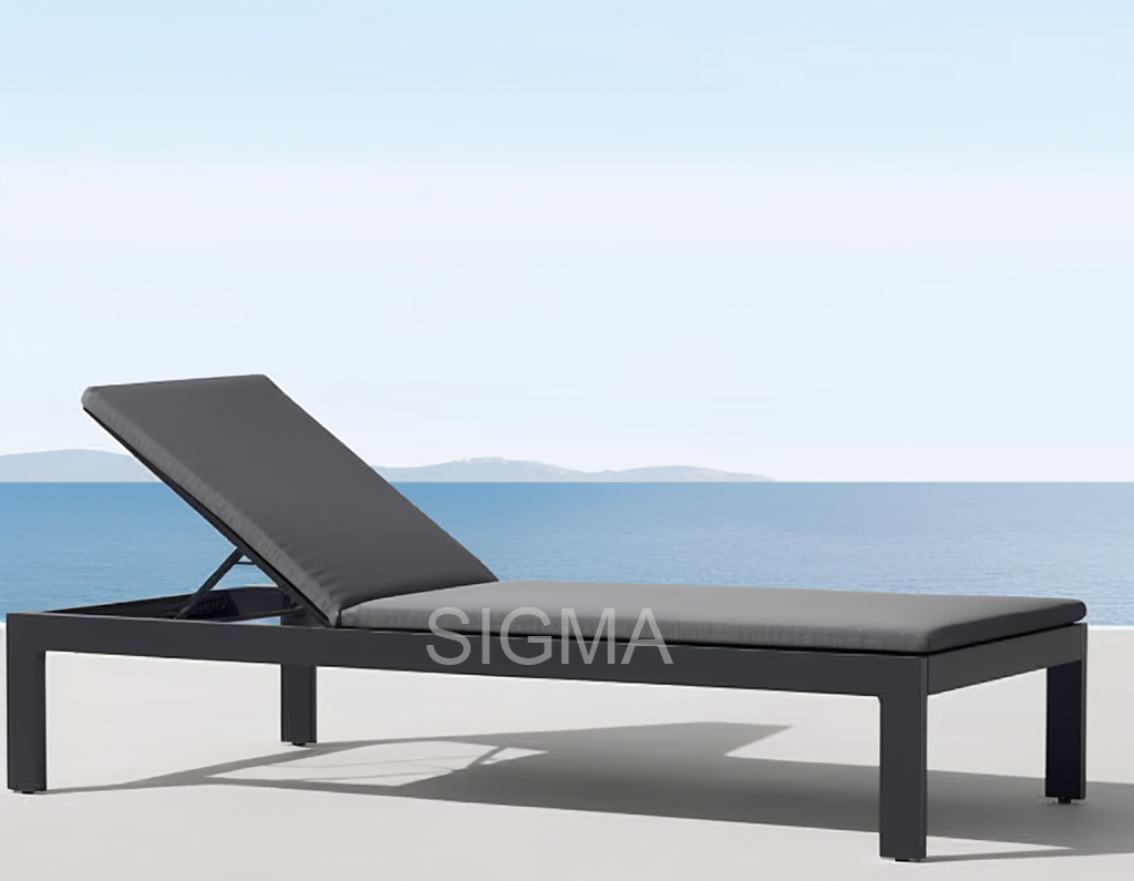 All Weather High Quality Couch Bed Aluminum Garden Patio Leisure Outdoor Aluminium Furniture Sun Lounge Bed Daybed Chaise
