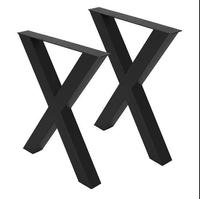 Pieds de table modernes en X, en acier forgé, pour tables basses et de salle à manger, pieds en fonte, pour chaises, armoires, meubles de salon et de chambre